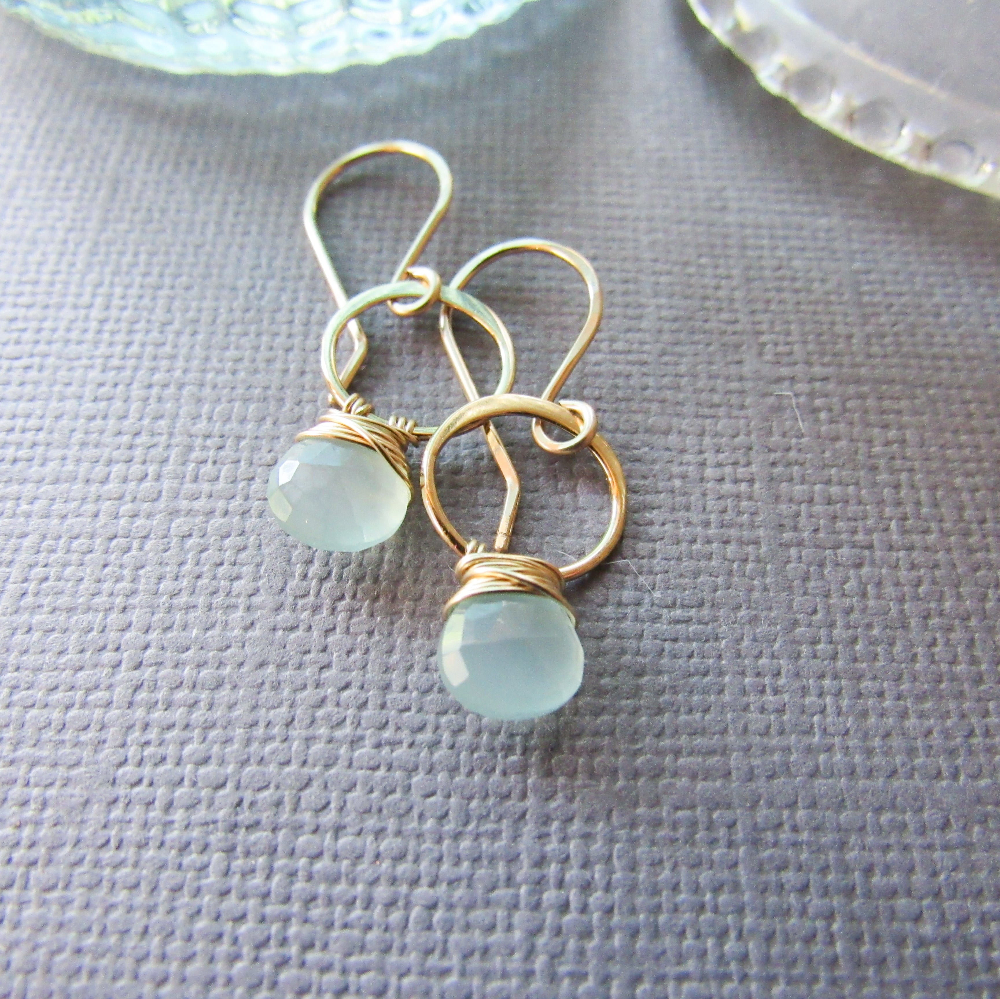 Gold earrings by Balsamroot Jewelry. Always free shipping