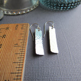 Sterling Silver Bar Earrings - 1" long