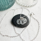 Stamped Sterling Silver Initial Charm Necklace
