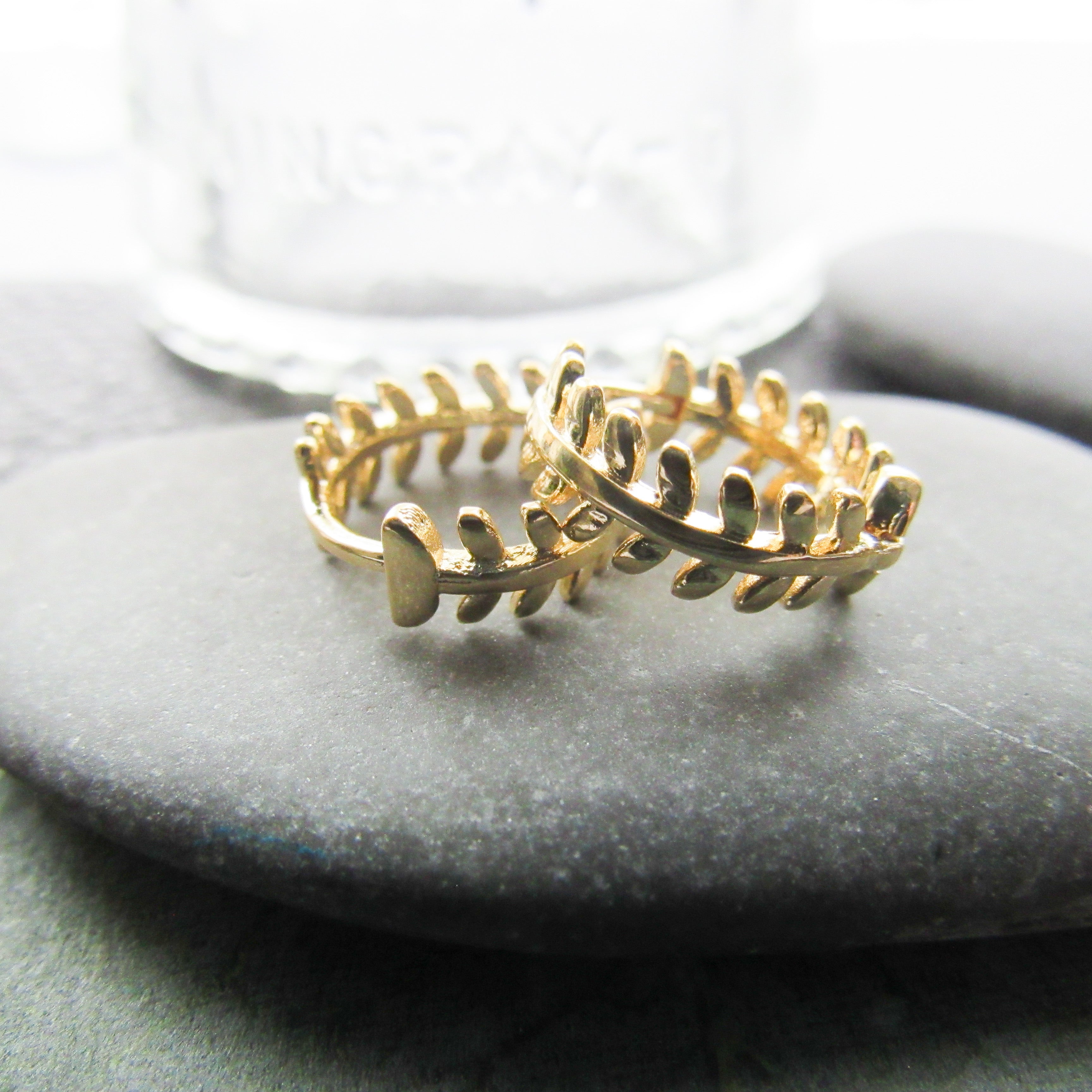 Gold Earrings by Balsamroot Jewelry
