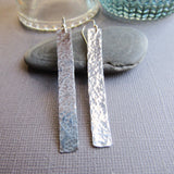 Sterling Silver Bar Earrings - 2" long