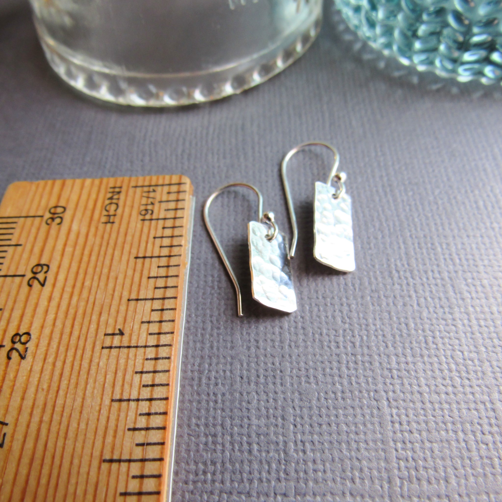 Petite Sterling Silver Bar Earrings