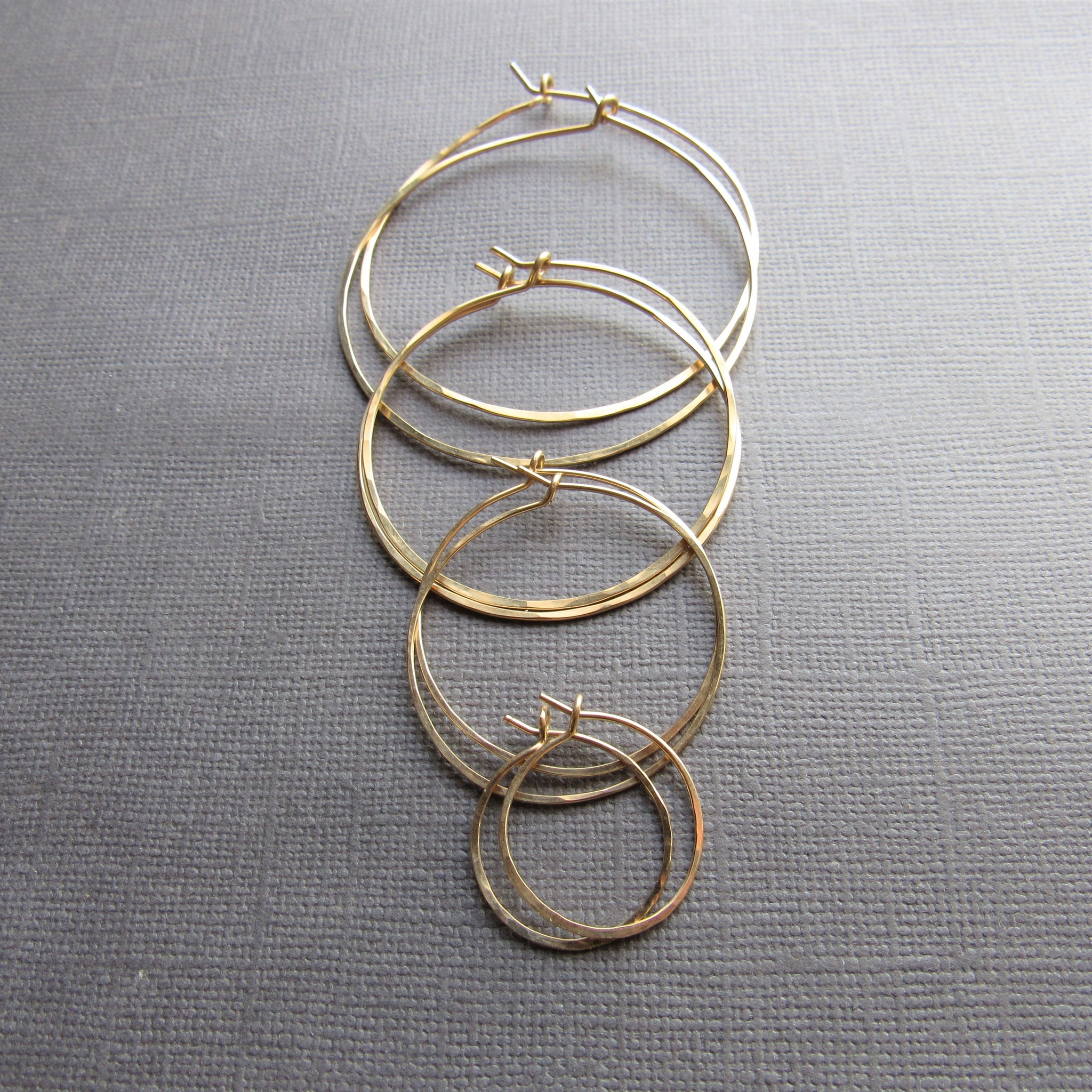 14k gold discount wire hoops