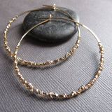 Gold Wrap Hoops-  Large