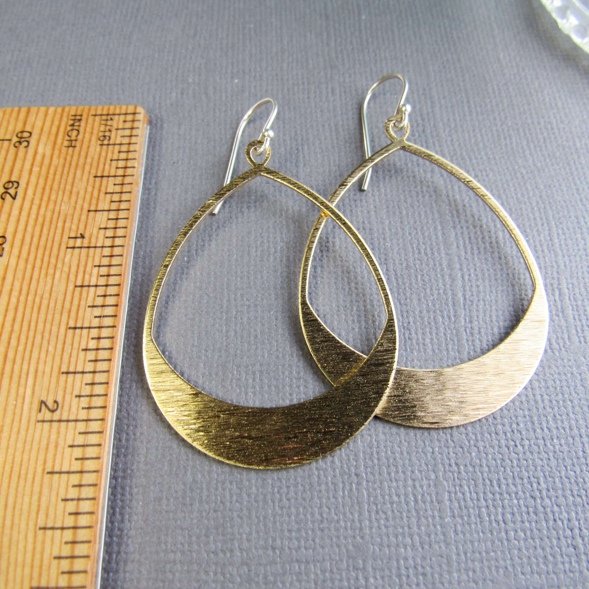 Crescent Brass Earrings
