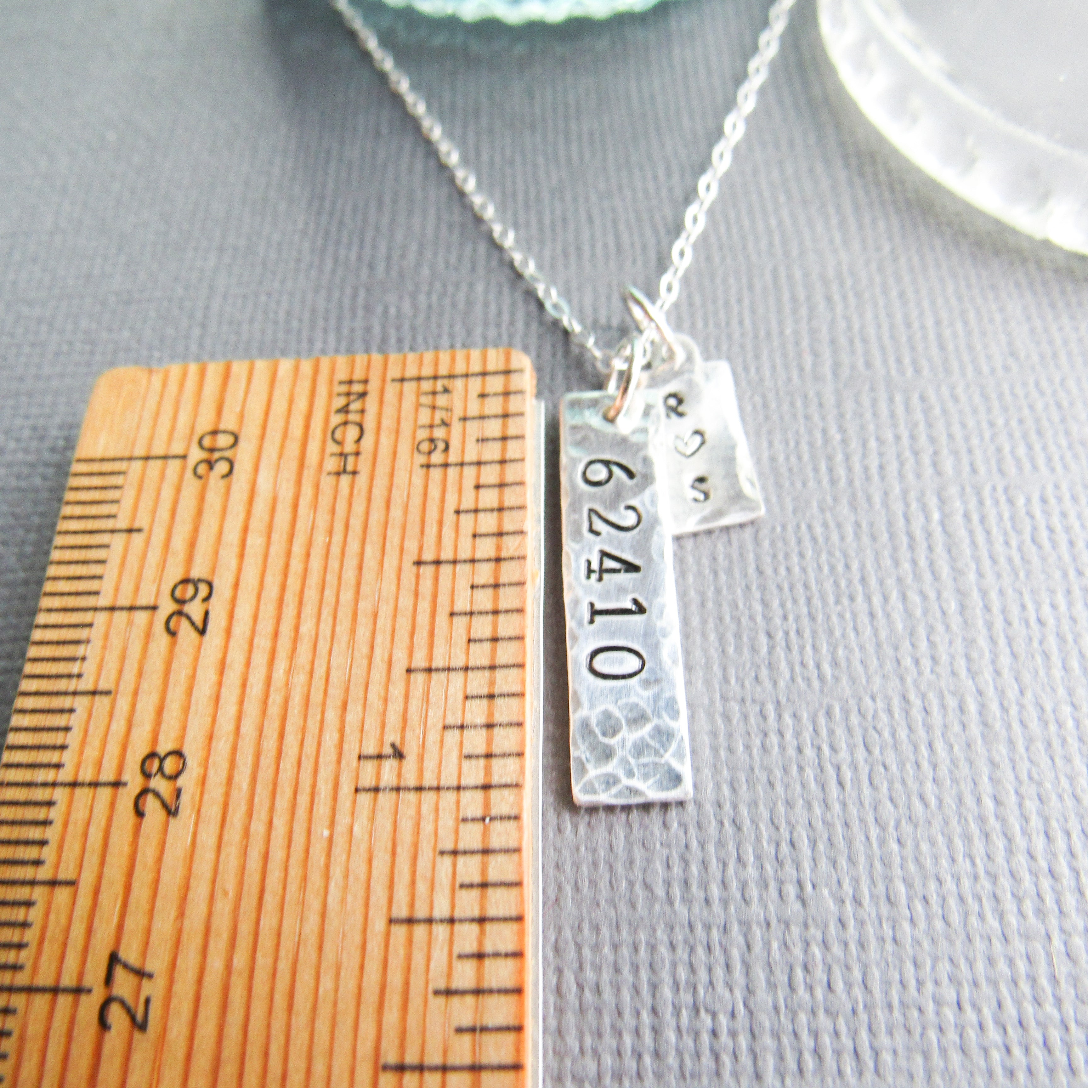Personalized stamped necklace top