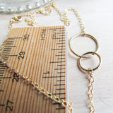 Gold Double Ring Infinity Necklace