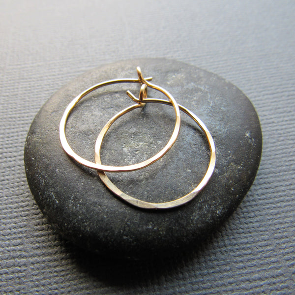 Balsamroot Jewlery - 14K Gold Large Hoop Earrings - Balsamroot Jewelry