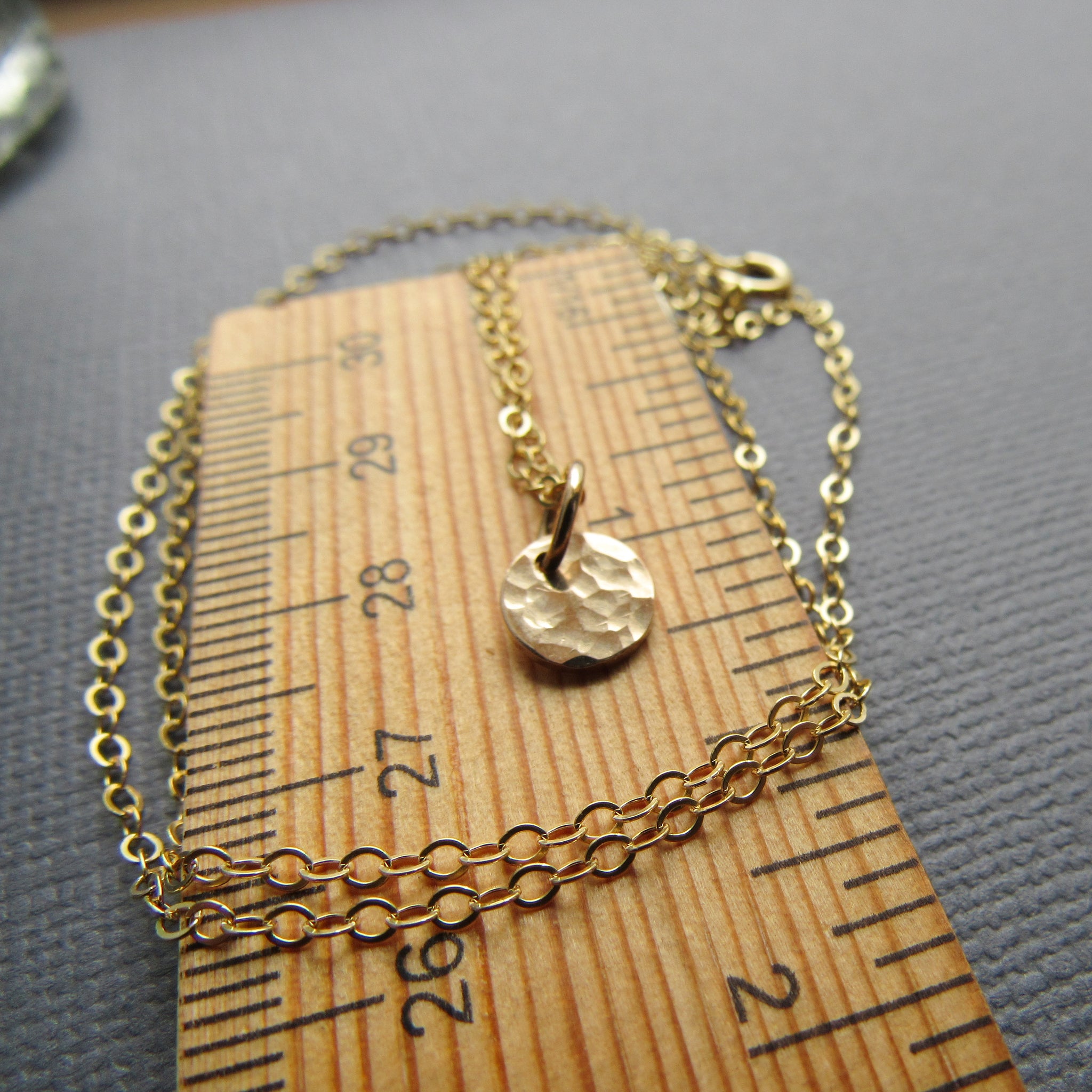 Petite Gold Disc Necklace