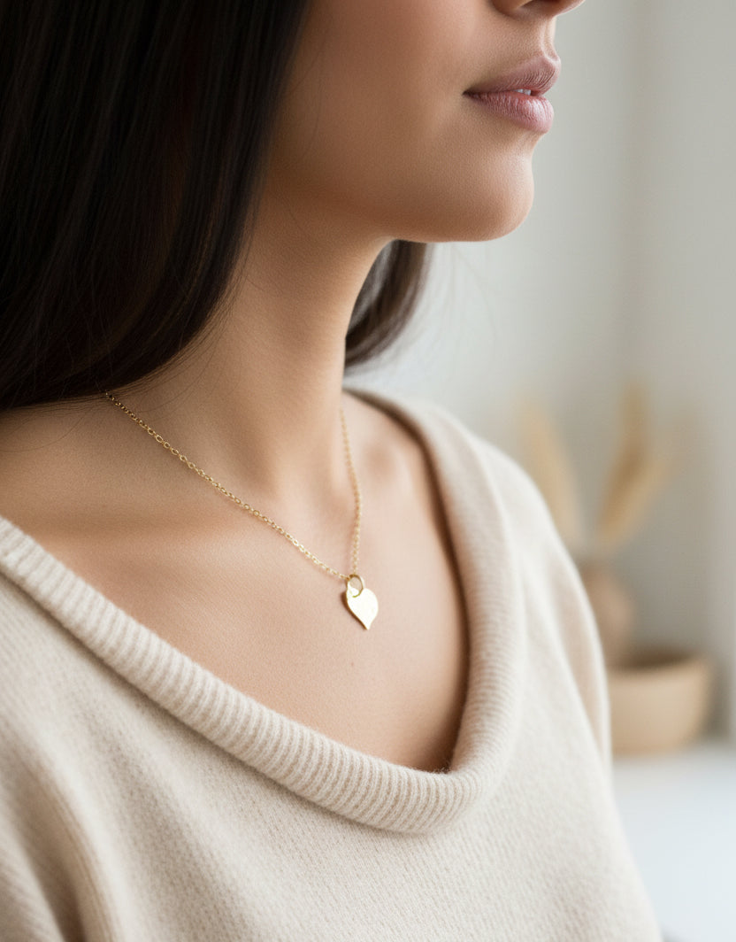 14K gold filled  is heart is hammered to sparkle and catch the light.