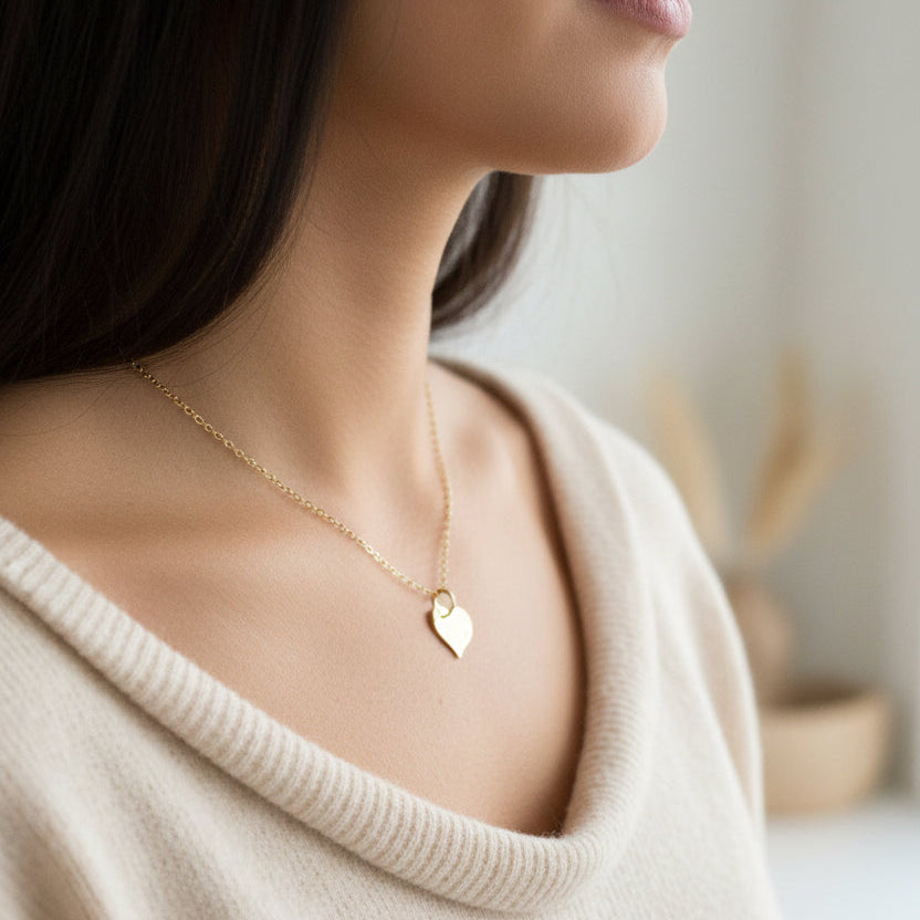 14K gold filled  is heart is hammered to sparkle and catch the light.