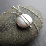 Silver Coin Pearl Necklace
