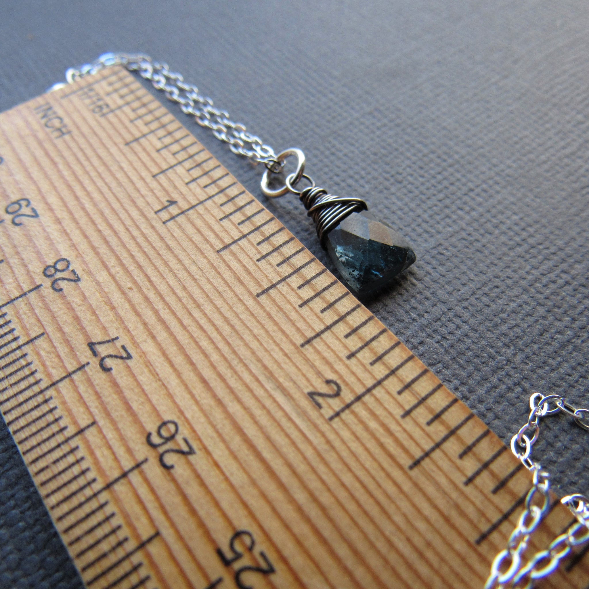 Triangle Moss Kyanite  Necklace