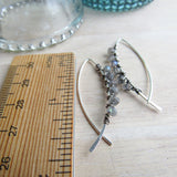 Labradorite & Sterling Silver Threader Earrings