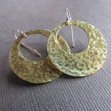 Large Brass Eclipse Earrings