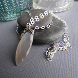 Shimmering Gray Moonstone Necklace