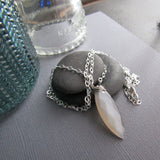 Shimmering Gray Moonstone Necklace