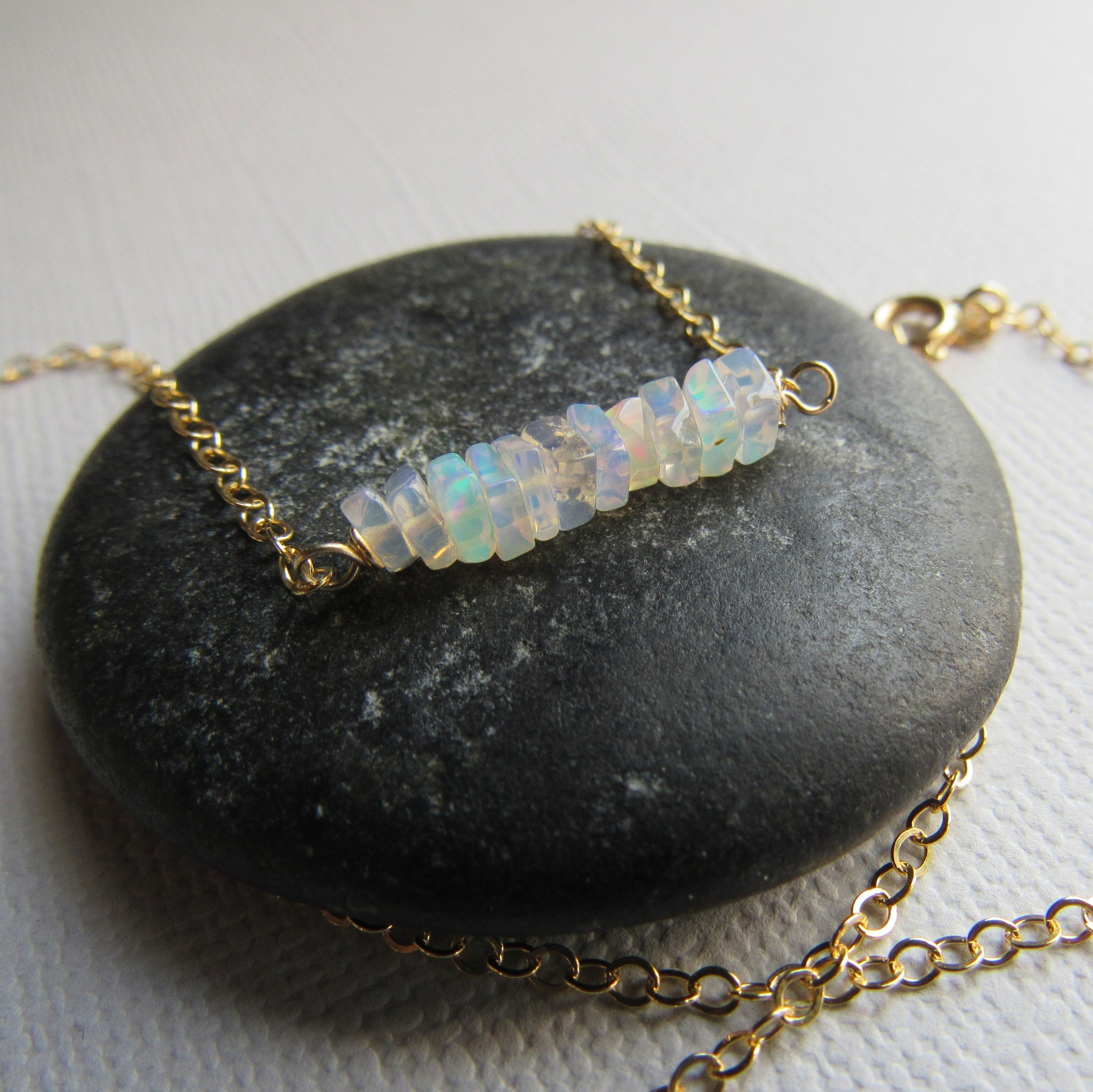 Natural Ethiopian fire opal pendant in 925 silver white opal necklace black  opal | eBay