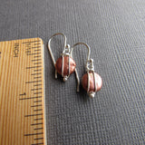 Petite Copper Coin Pearl Earrings