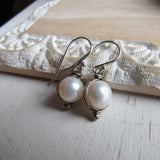 White  Pearl Earrings