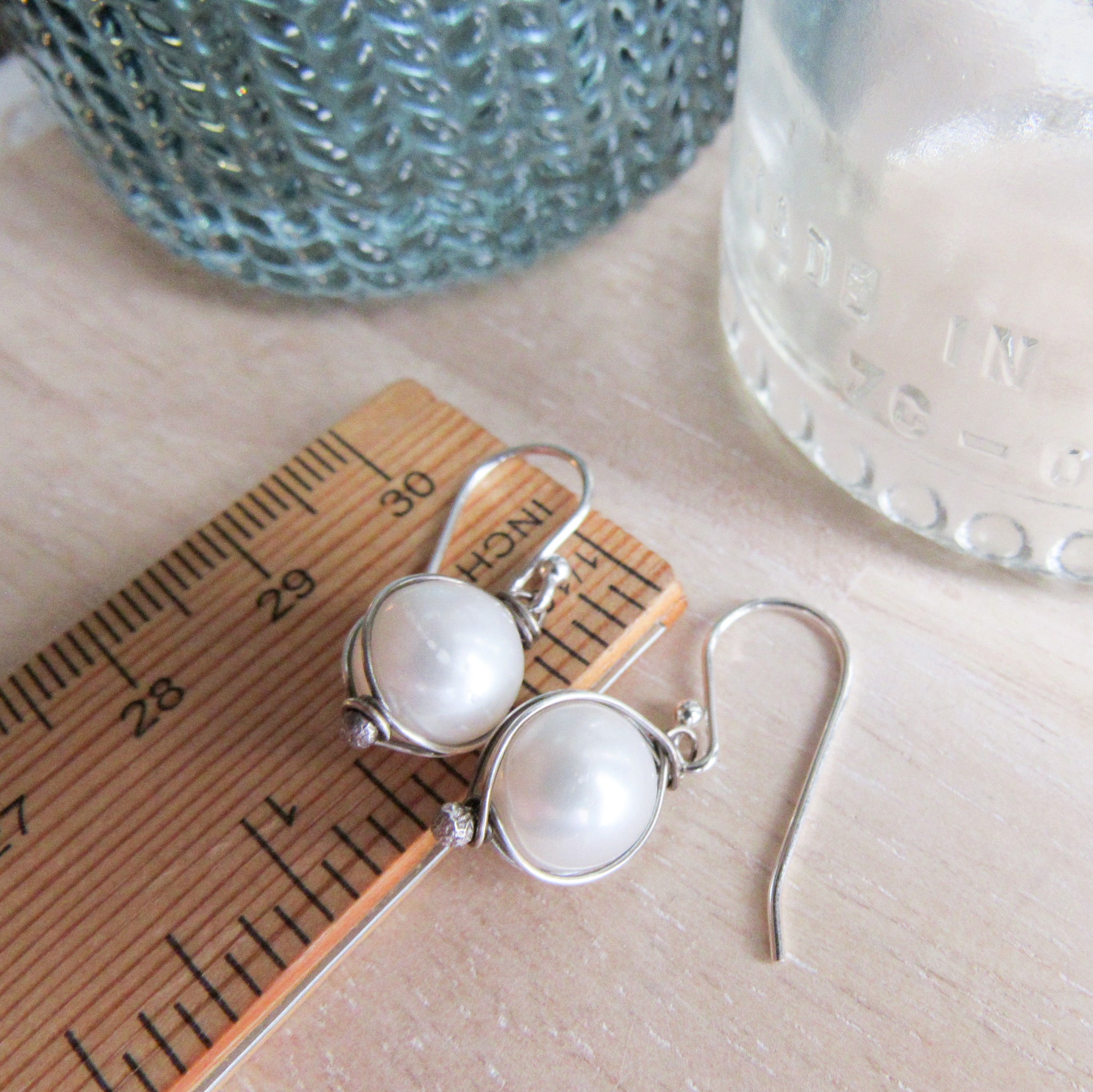 White  Pearl Earrings