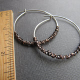 Mixed Metal Copper & Sterling Silver Hoops - Extra Large