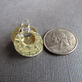 Small Brass Eclipse Earrings