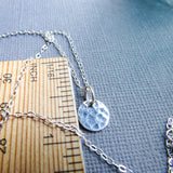 Hammered Sterling Silver Disc Necklace