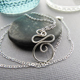 Small Sterling Silver Swirl  Necklace