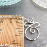 Small Sterling Silver Swirl  Necklace